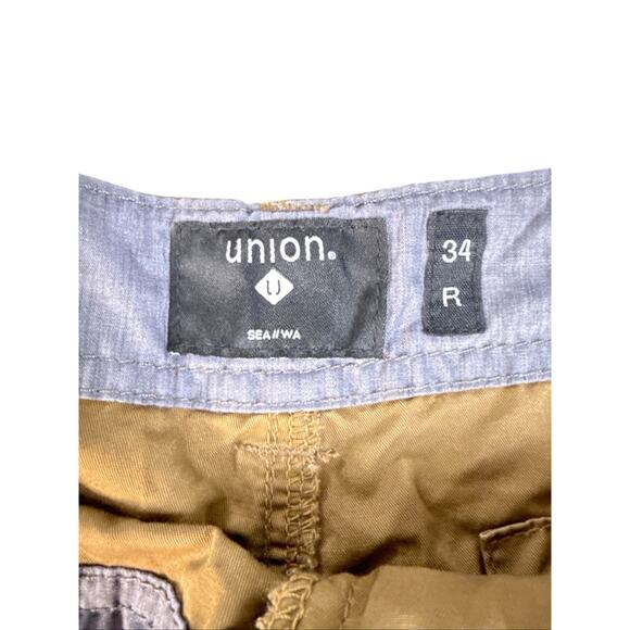 UNION MEN'S SIZE 34 BROWN COTTON CARGO‎ HIKING WALKING OUTDOOR SHORTS NWT - Picture 8 of 8
